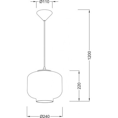 Lighting Pendant 1 Bulb Glass 13802-136