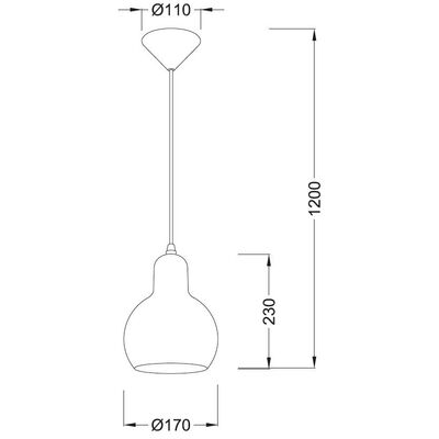 Lighting Pendant 1 Bulb Glass 13802-078