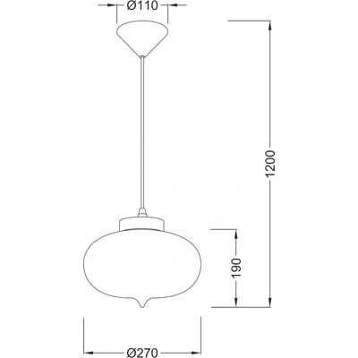 Lighting Pendant 1 Bulb Glass 12351-009