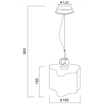 Lighting Pendant 1 Bulb Metal 13802-409