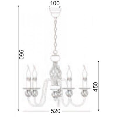 Lighting Pendant 5 Bulb Metal 13802-731