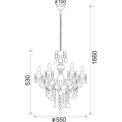 Lighting Pendant 6 Bulb Metal 13802-831