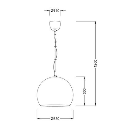 Pendant Lighting 1 Bulb Metal 13802-798