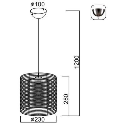 Pendant Lighting 1 Bulb Metal 13802-802