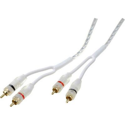 Audio Cable 2 RCA Males - 2 RCA Males 1m White