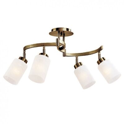 Ceiling Light 4 Bulbs Metal Antique Brass 13802-998