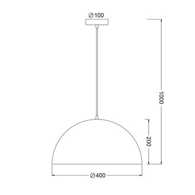 Lighting Pendant 1 Bulb Metal 13802-499