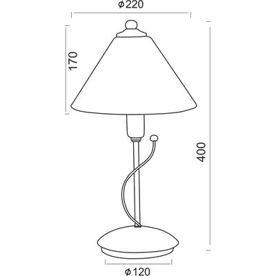 Table Light 1 Bulb Metal 13803-310