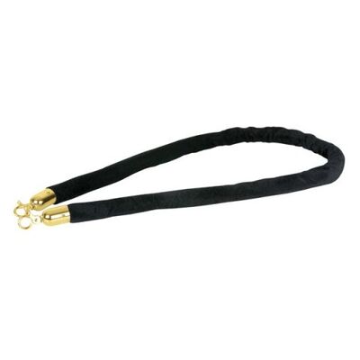 Black Velvet Rope Gold Hook