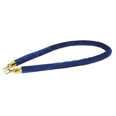 Blue Velvet Rope Gold Hook