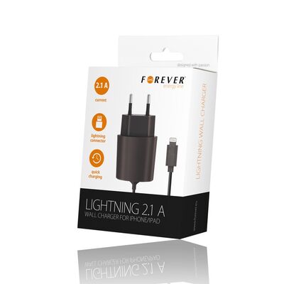 Wall Charger for IPhone / iPad 8Pin 2.1A Black