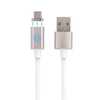 USB Cable To Magnetic Micro USB 8 Pin Flat 1m White