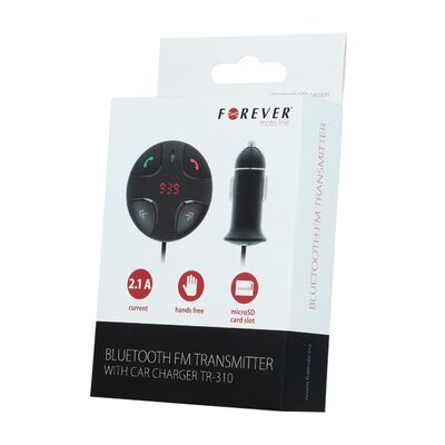 In Car Handsfree Bluetooth FM Transmitter With Vehicle Charger TR-310