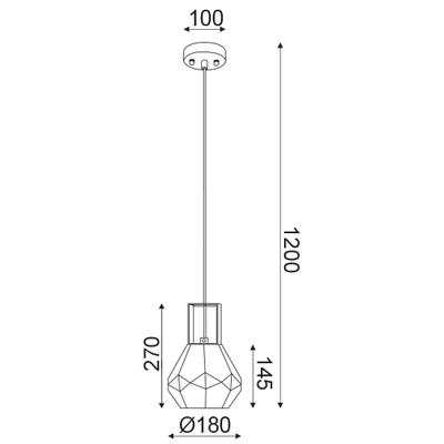 Lighting Pendant 1 Bulb Glass 13802-863