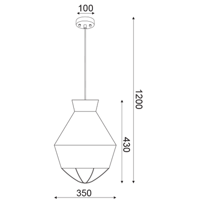 Lighting Pendant 1 Bulb Fabric 13802-858