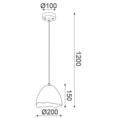Lighting Pendant 1 Bulb 13802-374