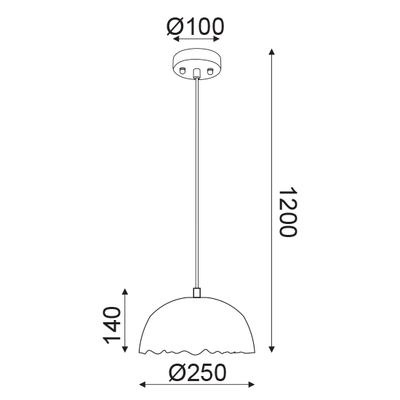 Lighting Pendant 1 Bulb 13802-393