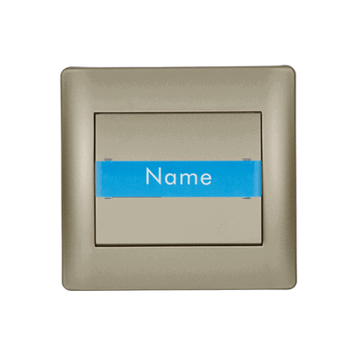 Door Bell Switch + Name Place Rhyme Champagne Metallic