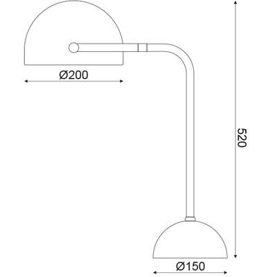 Table Light 1 Bulb Metal 13803-281