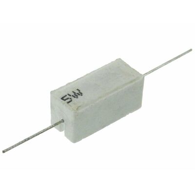 Wire Wound Ceramic Resistor 5W 20Ohm ±5% Axial