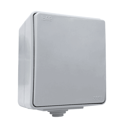 Outdoor Switch 1 Button 1 Way IP65 Grey