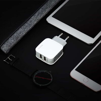 Travel Charger Fast Charge 2.4A 2xUSB Baseus