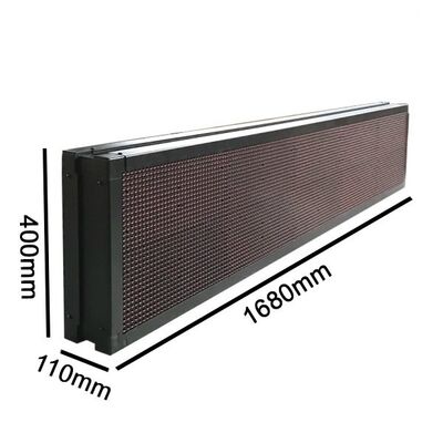 LED Rolling Display Red 168x40 Waterproof with Wifi
