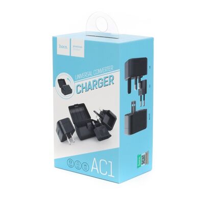 Travel Charger Converter UK-AU-US-EU Hoco AC1