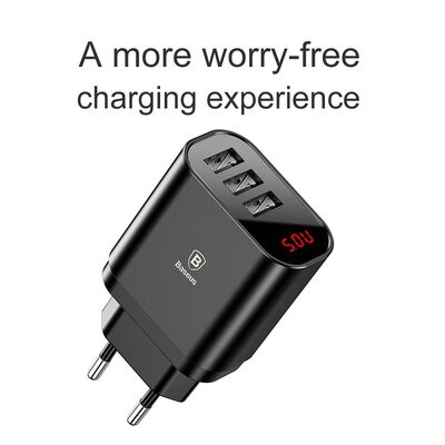 Travel Charger Fast Charge 3.4A 3xUSB Baseus