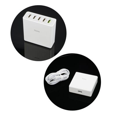 Travel Charger Fast Charge 2.4A 5xUSB Hoco C18A