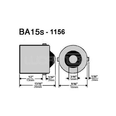 Led Bulb BA15s Cool White 6 SMD5050 10-30V DC
