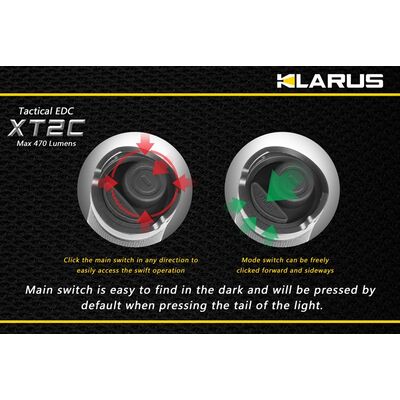Φακός Led Klarus XT2C 470 Lumens