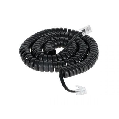 Headset Phone Spiral Cable 7.5m Black