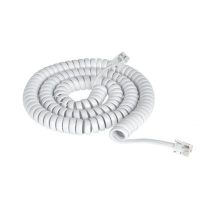 Headset Phone Spiral Cable 7.5m White