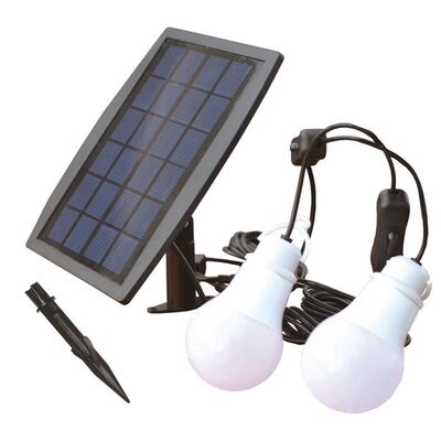 Set 1 Solar Panel with 2 Led Lamps E27 1.6W