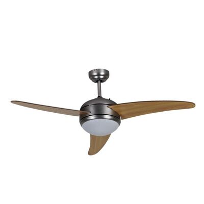 Ceiling Fan 70W 120cm Brown with Remote Control & Lamp Holder E27