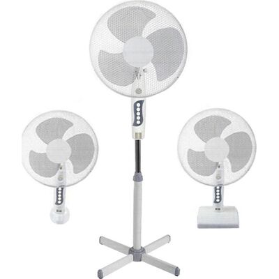 3 in 1 Stand / Table / Wall Fan 60W 40cm White