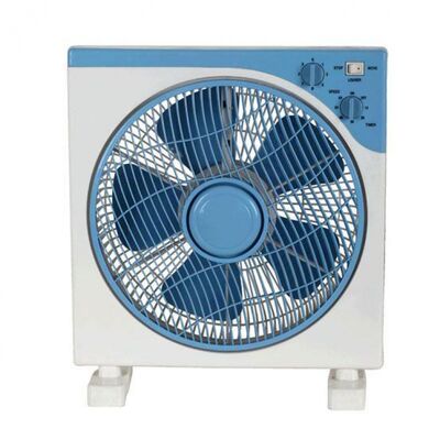 Επιδαπέδιος Ανεμιστήρας Box Fan 30cm 45W Λευκός- Μπλε