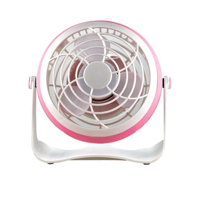 Mini Table Fan 10cm 1.8W with Batteries and USB connection Pink