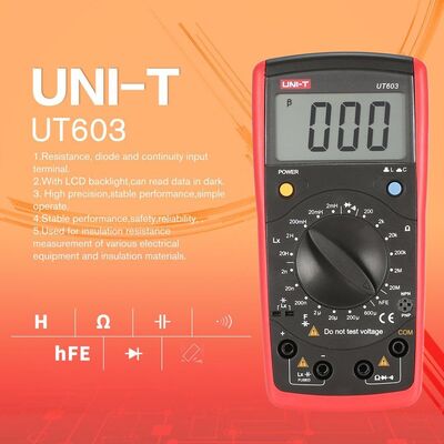 Inductance Capacitance Meter Resistance Multimeter Ohmmeter UNI-T UT603