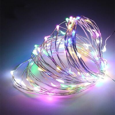 Decorative Silver Wire with 100LED Multicolor 10m + Controller