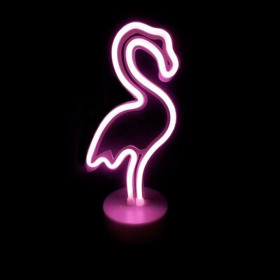 Neon Plastic Flamingo 120 LED 3xAA Battery Purple