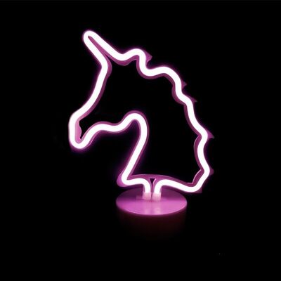 Neon Plastic Unicorn 120 LED 3xAA Battery Purple