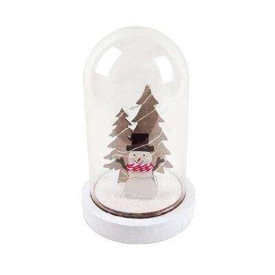 Decorative Led Snowman 8 LED Warm White with 2xAAA Battery