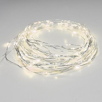 Silver Copper Wire String Led Light 30m 300LED Wire Decorative Fairy Lights Warm White 8 Functions