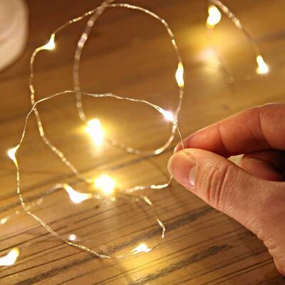Decorative Silver Wire with 100LED Warm White 10m + Controller
