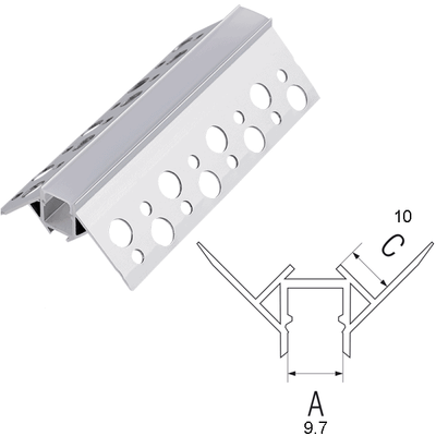 Aluminum Profile for External Corner 2m BC