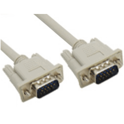 VGA Monitor PC Cable HDB15M/15M Male to Male Beige 2m
