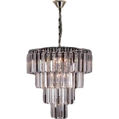 Lighting Pendant 10 Bulb Metal with Crystal 13802-550