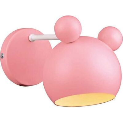 Παιδικό Φωτιστικό Τοίχου Μονόφωτο Ροζ Mickey